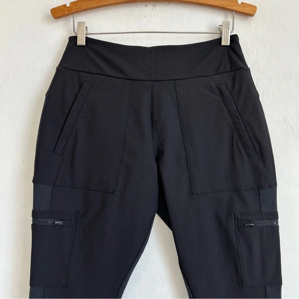 Athleta Leggings 12 Headlands Hybrid Cargo Pockets Tights Hiking Outdoors Black - Picture 3 of 14